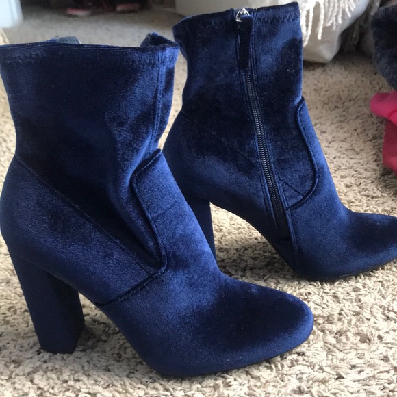 navy booties